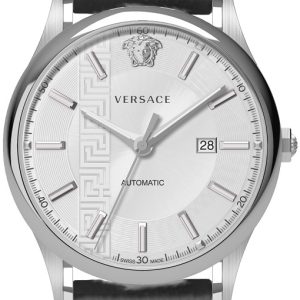 Versace Herrklocka V18010017 Silverfärgad/Läder Ø44 mm