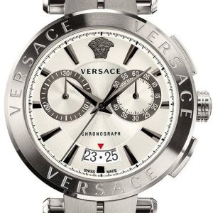 Versace Herrklocka VE1D00319 Aion Silverfärgad/Stål Ø45 mm