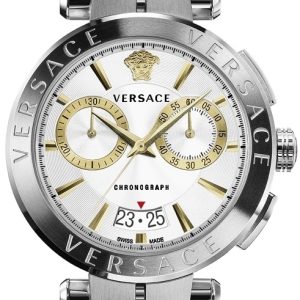 Versace Herrklocka VE1D00919 Aion Chrono Silverfärgad/Stål Ø46 mm