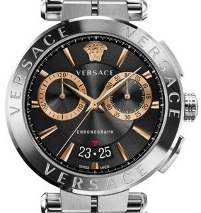 Versace Herrklocka VE1D01019 Aion Chrono Svart/Stål Ø45 mm