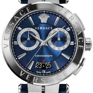 Versace Herrklocka VE1D01220 Aion Blå/Läder Ø45 mm