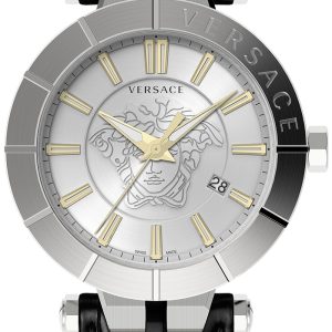 Versace Herrklocka VE2B00121 V Race Silverfärgad/Läder Ø43 mm