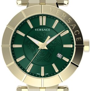 Versace Herrklocka VE2B00621 V Race Grön/Gulguldtonat stål Ø43 mm