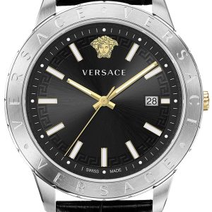 Versace Herrklocka VE2C00221 Univers Svart/Läder Ø43 mm