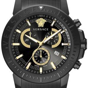 Versace Herrklocka VE2E00621 New Chrono Chronograph 45mm Svart/Stål