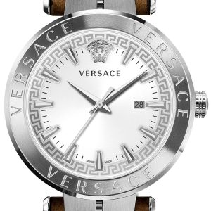 Versace Herrklocka VE2F00121 Aion Silverfärgad/Läder Ø44 mm