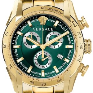 Versace Herrklocka VE2I00621 V Ray Grön/Gulguldtonat stål Ø44 mm