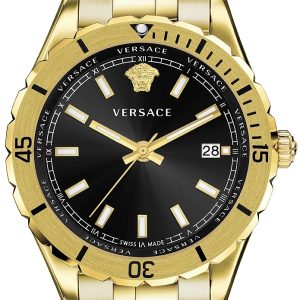 Versace Herrklocka VE3A00820 Hellenyium Svart/Gulguldtonat stål Ø42