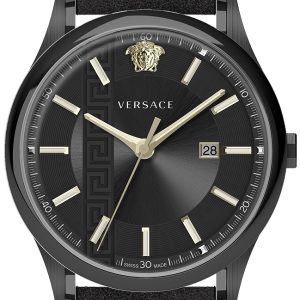 Versace Herrklocka VE4A00420 Aiakos Svart/Läder Ø44 mm