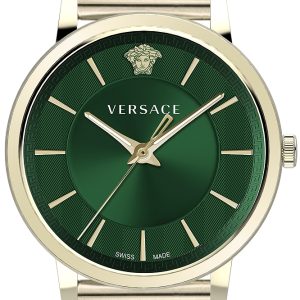 Versace Herrklocka VE5A00820 V Circle Grön/Gulguldtonat stål Ø42 mm