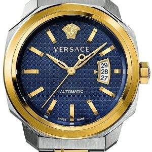 Versace Herrklocka VEAG00222 Dylos Automatic Blå/Guldtonat stål