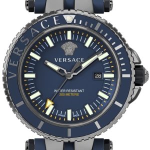 Versace Herrklocka VEAK00218 V Race Diver Blå/Plast Ø46 mm