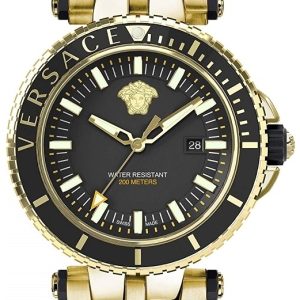 Versace Herrklocka VEAK00618 V Race Diver Svart/Gulguldtonat stål