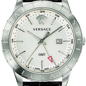 Versace Herrklocka VEBK00118 Univers Silverfärgad/Läder Ø43 mm