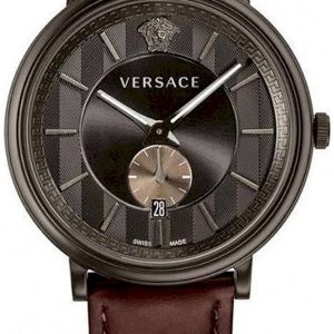 Versace Herrklocka VEBQ00419 V Circle Svart/Läder Ø42 mm