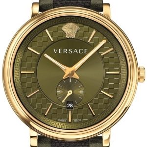 Versace Herrklocka VEBQ01519 V Circle Grå/Läder Ø43 mm