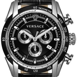 Versace Herrklocka VEDB00118 V Ray Chrono Svart/Läder Ø44 mm