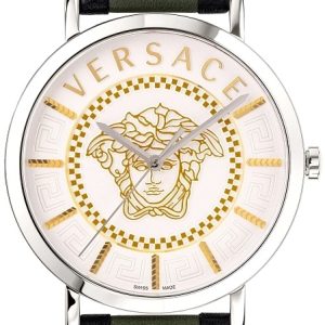 Versace Herrklocka VEJ400121 V Icon Silverfärgad/Läder Ø40 mm