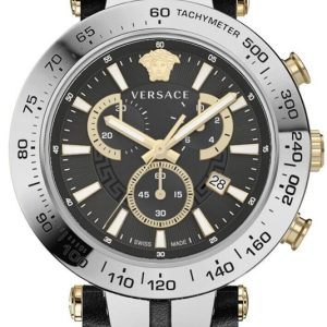 Versace Herrklocka VEJB00222 V Race Svart/Läder Ø46 mm