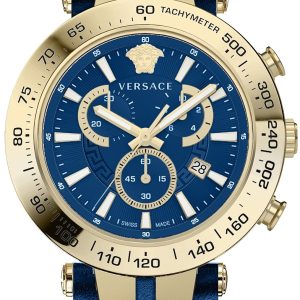 Versace Herrklocka VEJB00322 Bold Blå/Läder Ø46 mm