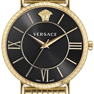 Versace Herrklocka VEKA01022 V Eternal Svart/Gulguldtonat stål Ø42