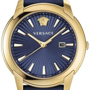 Versace Herrklocka VELQ00319 V Urban Blå/Läder Ø42 mm