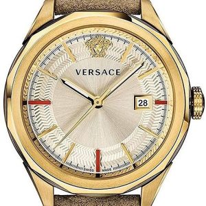 Versace Herrklocka VERA00318 Glaze Guldtonad/Läder Ø44 mm