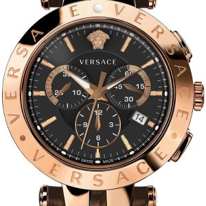 Versace Herrklocka VERQ00320 V Race Svart/Läder Ø42 mm