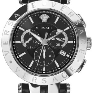 Versace Herrklocka VERQ00520 V Race Set Svart/Läder Ø42 mm