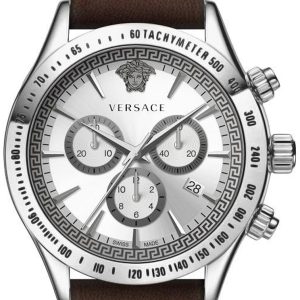 Versace Herrklocka VEV700119 Chrono Classic Silverfärgad/Läder Ø44