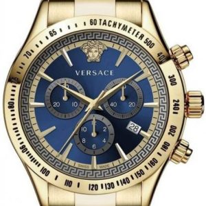 Versace Herrklocka VEV700619 Chrono Classic Blå/Gulguldtonat stål