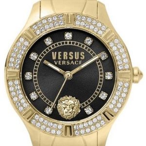 Versus by Versace Damklocka VSP263921 Canton Road Svart/Gulguldtonat