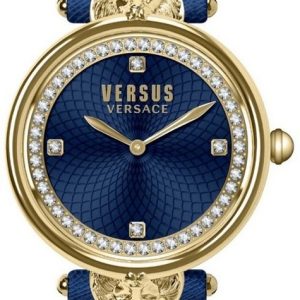 Versus by Versace Damklocka VSP333221 Victoria Harbour Blå/Läder