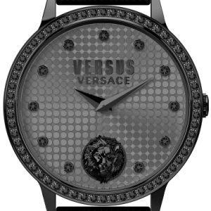 Versus by Versace Damklocka VSP572521 Strandbank Crystals Grå/Läder