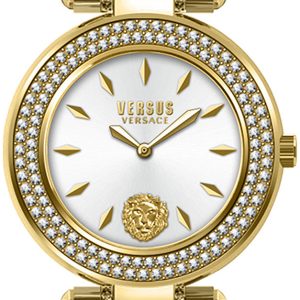 Versus by Versace Damklocka VSP713520 Brick Lane Vit/Gulguldtonat