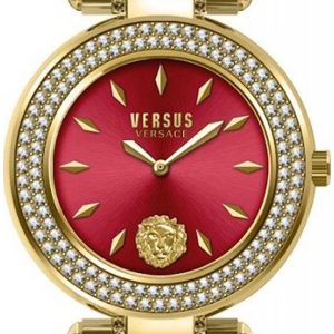 Versus by Versace Damklocka VSP713920 Brick Lane Röd/Gulguldtonat