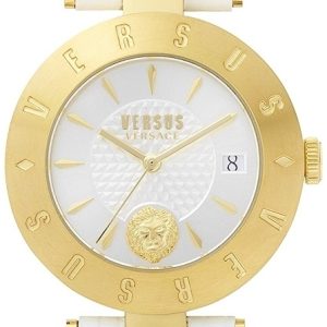 Versus by Versace Damklocka VSP772118 Logo Silverfärgad/Läder Ø36