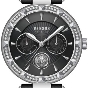 Versus by Versace Damklocka VSPOS3321 Sertie N Crystal Svart/Läder