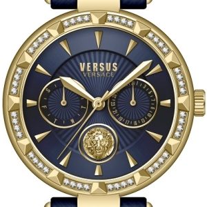 Versus by Versace Damklocka VSPOS3521 Sertie N Crystal Blå/Läder