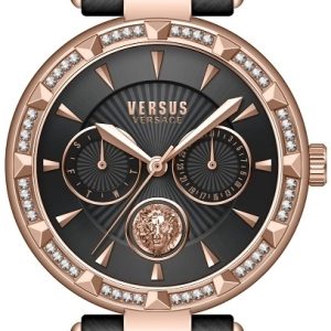 Versus by Versace Damklocka VSPOS3621 Sertie N Crystal Svart/Läder