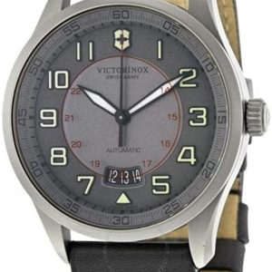 Victorinox Airboss Herrklocka 241760 Grå/Läder Ø42 mm