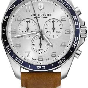 Victorinox Herrklocka 241900 Silverfärgad/Läder Ø42 mm