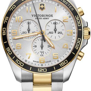 Victorinox Herrklocka 241903 Silverfärgad/Gulguldtonat stål Ø42 mm