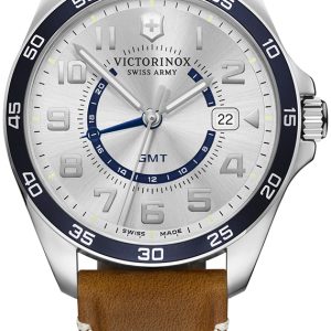 Victorinox Herrklocka 241931 Fieldforce Silverfärgad/Läder Ø42 mm