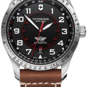 Victorinox Herrklocka 241973 Airboss Svart/Läder Ø42 mm