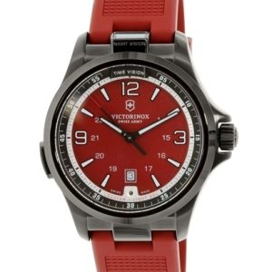 Victorinox Night Vision Herrklocka 241717 Röd/Gummi Ø42 mm