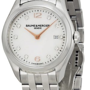 Baume & Mercier Damklocka M0A10176 Clifton Silverfärgad/Stål