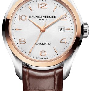 Baume & Mercier Damklocka M0A10208 Clifton Silverfärgad/Läder