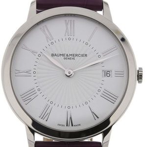 Baume & Mercier Damklocka M0A10224 Classima Vit/Läder Ø36.5 mm