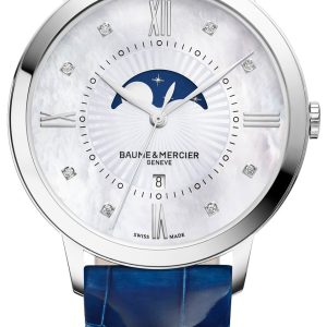 Baume & Mercier Damklocka M0A10226 Classima Vit/Läder Ø36.5 mm